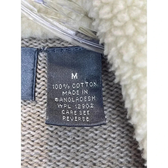 Vintage Oscar De La Renta 1/4 Zip Sweater Pullover M Beige Sherpa Mock Neck - Picture 7 of 7